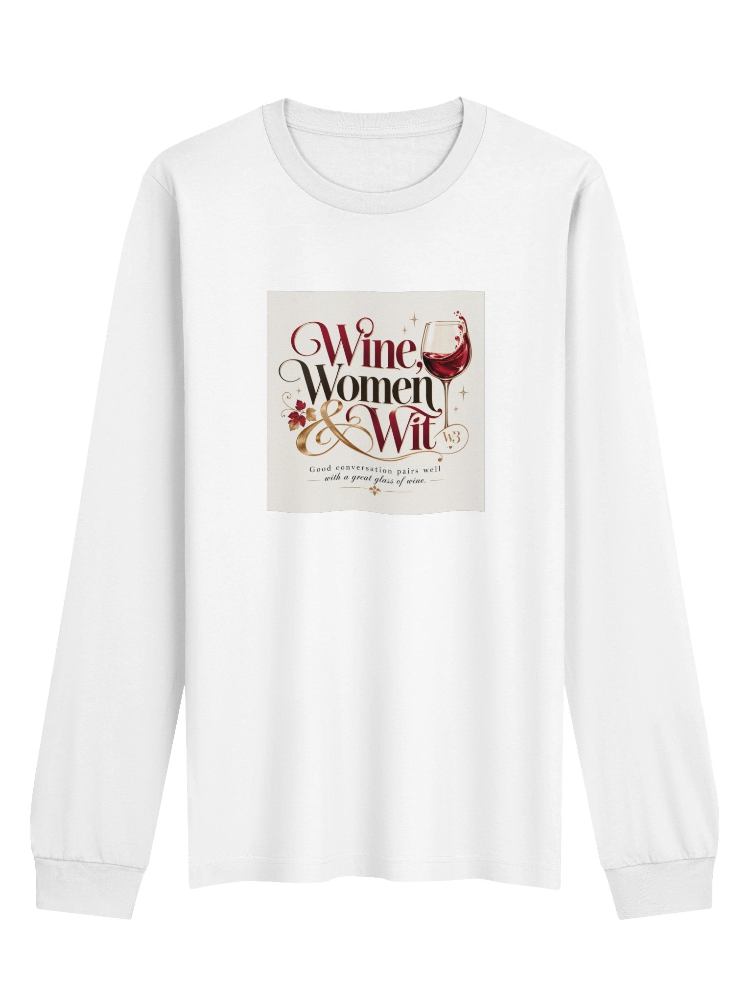 Wine, Women & Wit Long Sleeve Tee product image (1)