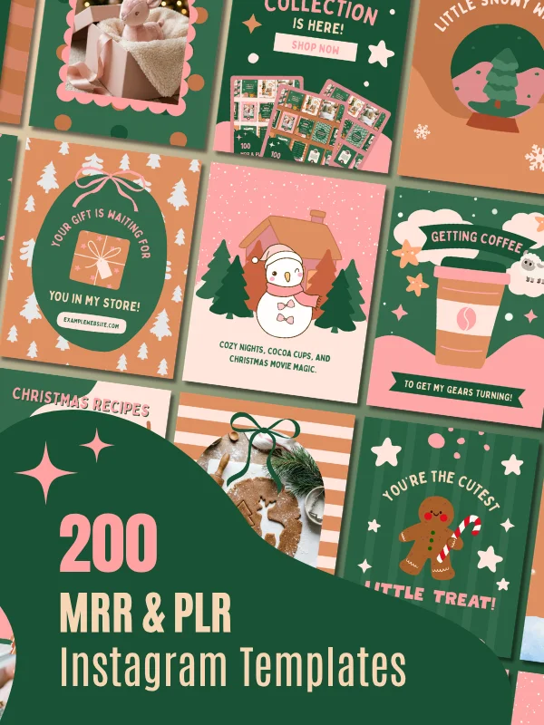 Coquette Christmas Instagram Story Templates product image (1)