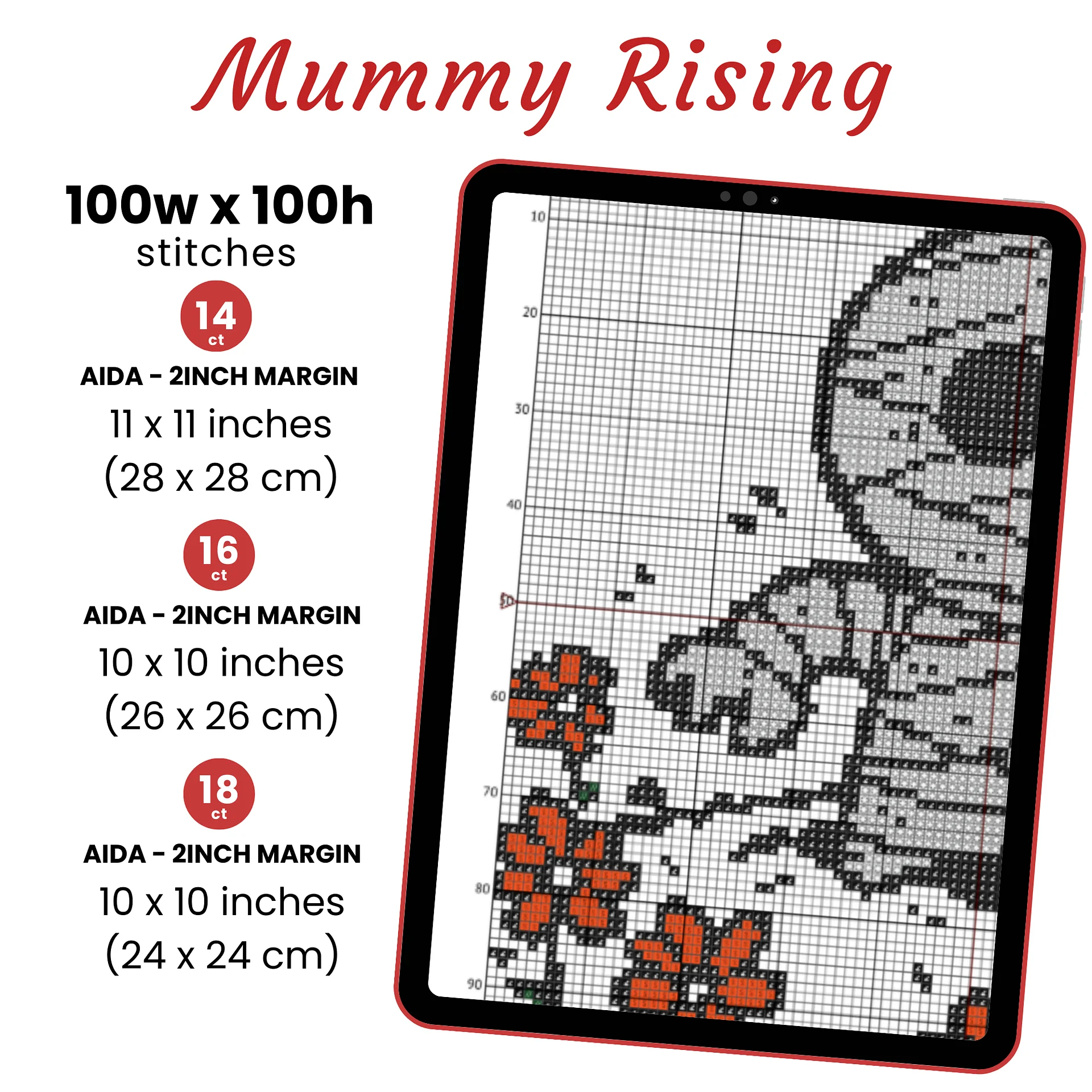 Mummy Rising Cross Stitch Pattern product image (2)