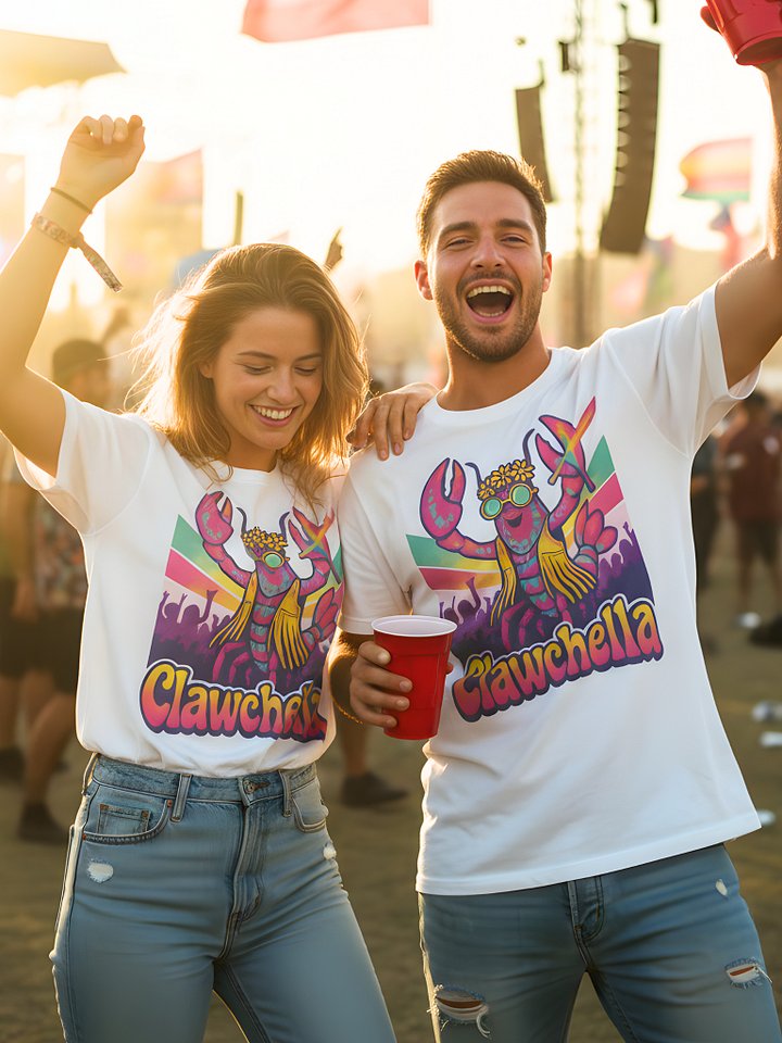 Clawchella Festival T-Shirt | Funny Lobster Music Festival Tee product image (1)