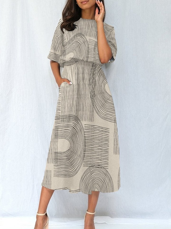 Abstract Geometric Print Maxi Dress product image (2)