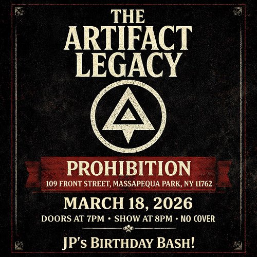 The Artifact Legacy is returning to @prohibitionmassapequapark for a night of loud rock music and we’ll also be celebrating o...