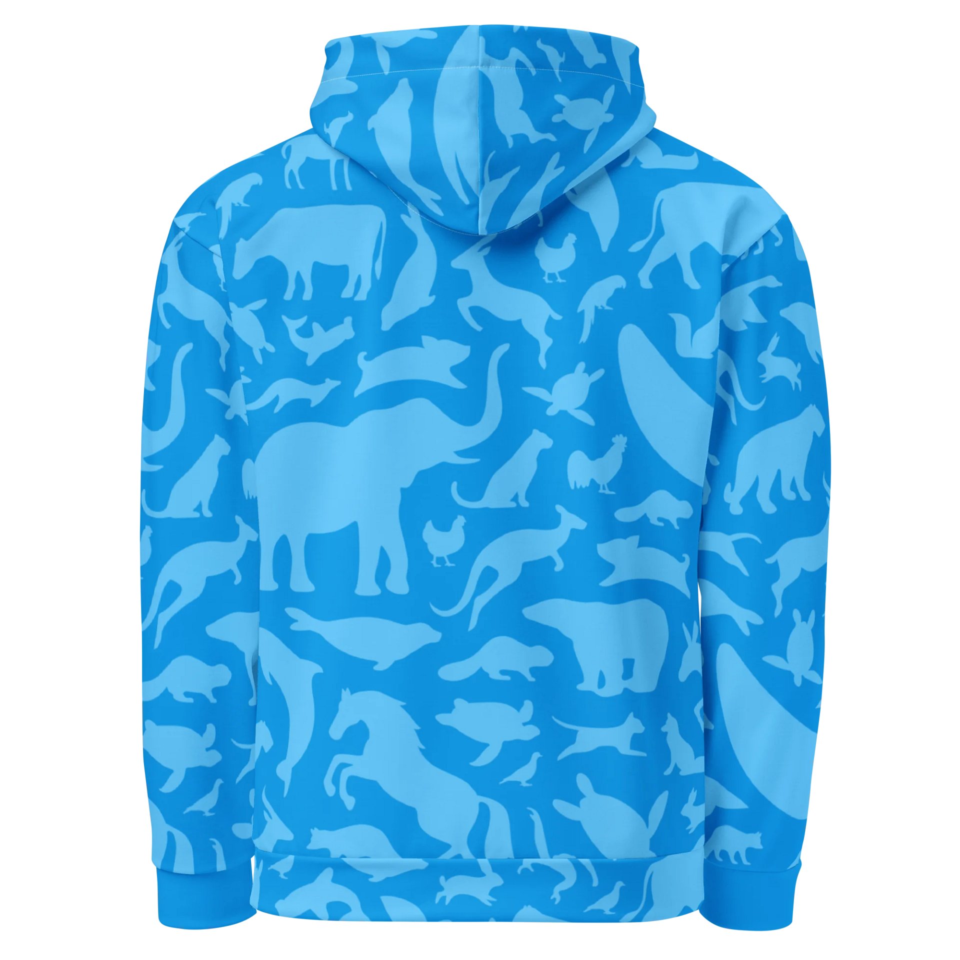 Animal Print Hoodie - Blue on blue product image (3)