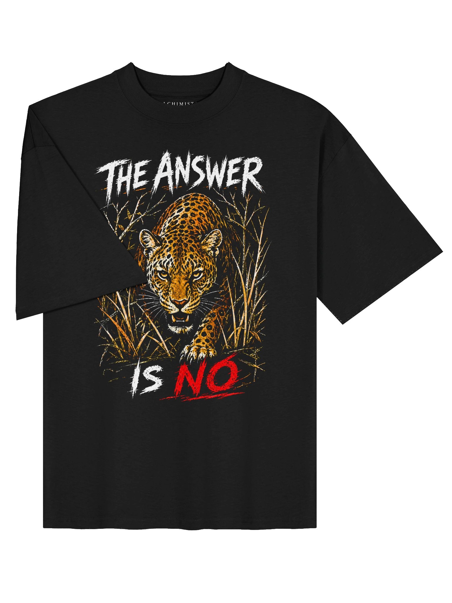 T-Shirt Unisex Oversize Coton Bio Poids Lourd - THE ANSWER IS NO product image (9)