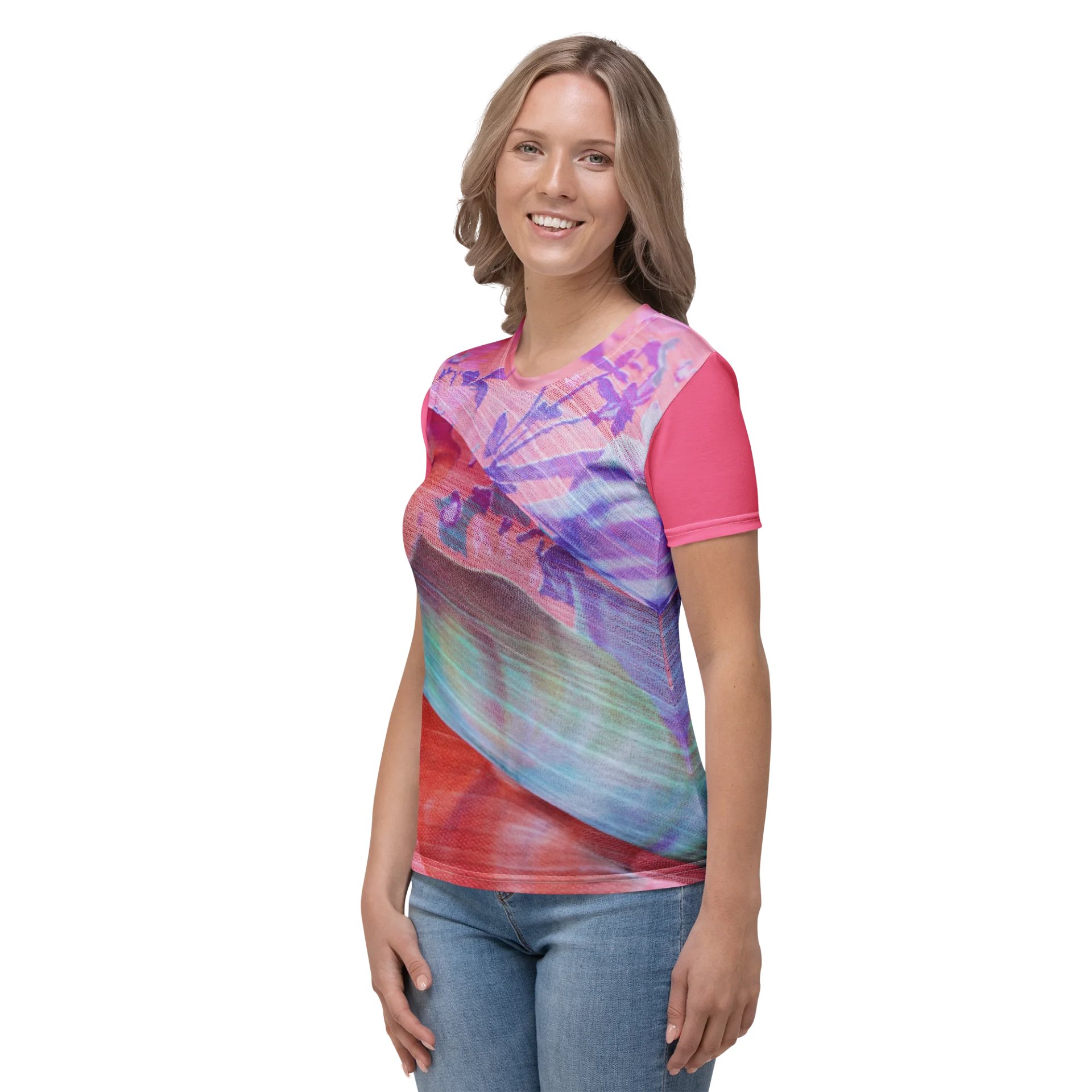 Paradise Breeze Brink Pink Women's Print T-Shirt product image (1)