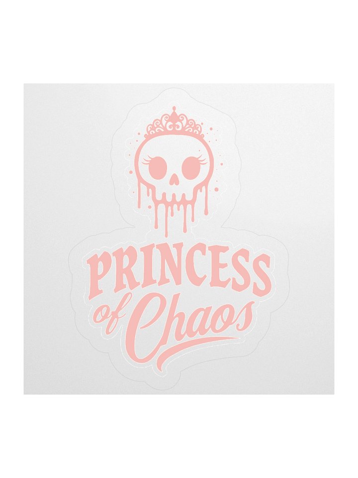 Princess of Chaos Skull Sticker- Pink product image (1)