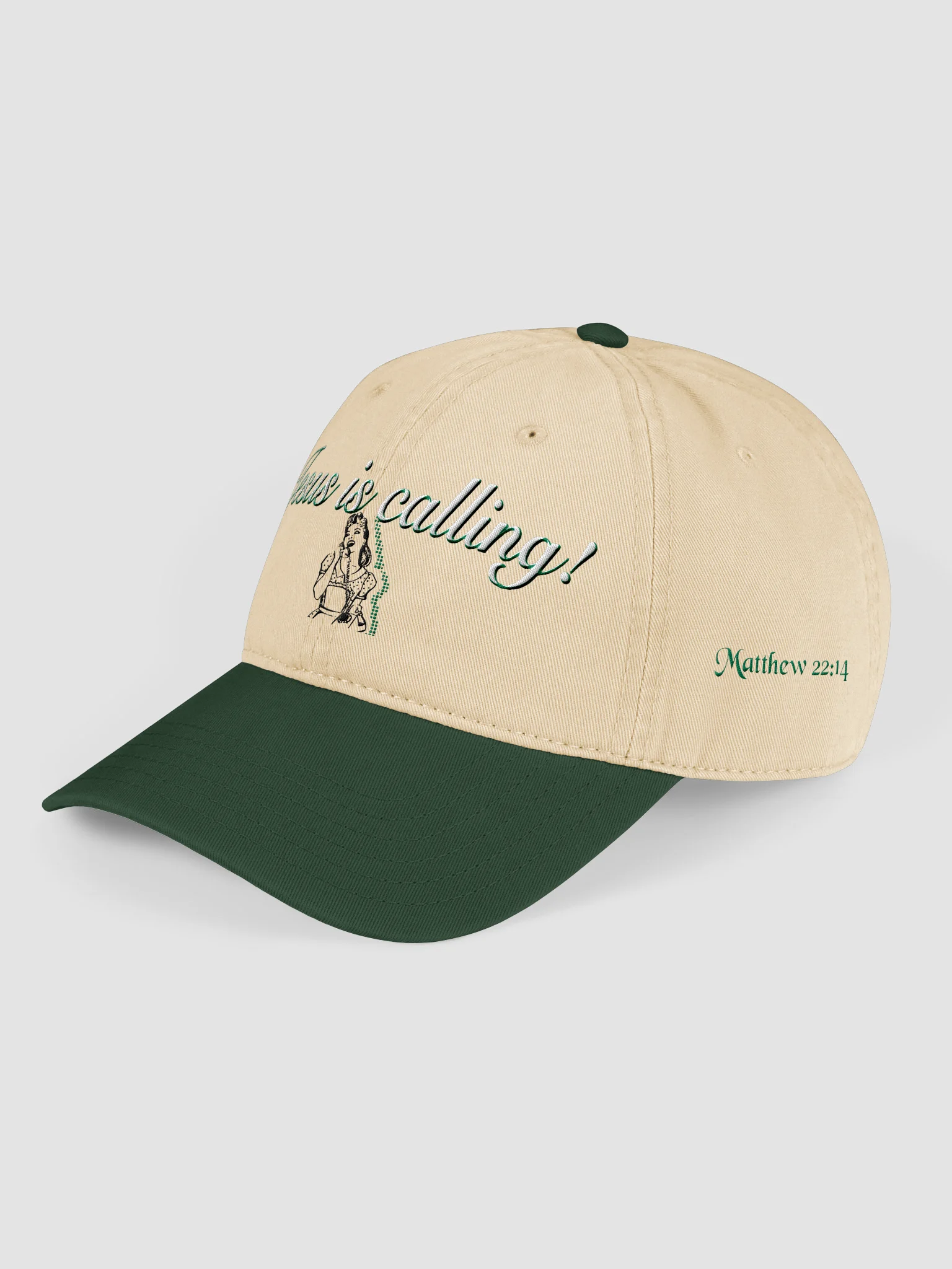 M22 Hat (Cream/Green) product image (3)
