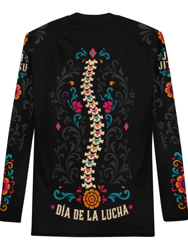 Candy Skull Jiu Jitsu Rash Guard Design on Black product image (2)