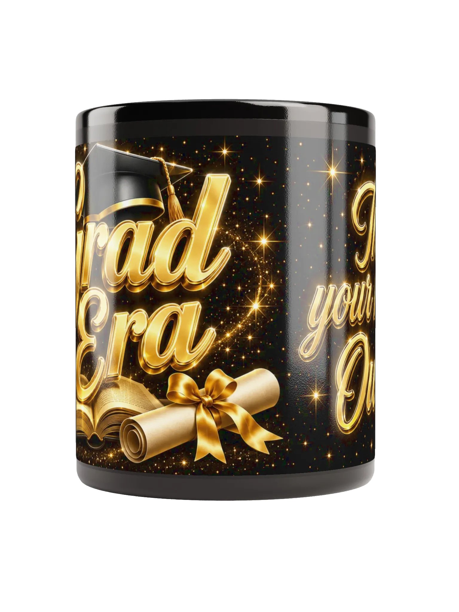 Grad Era — Black Glossy Graduation Mug product image (2)