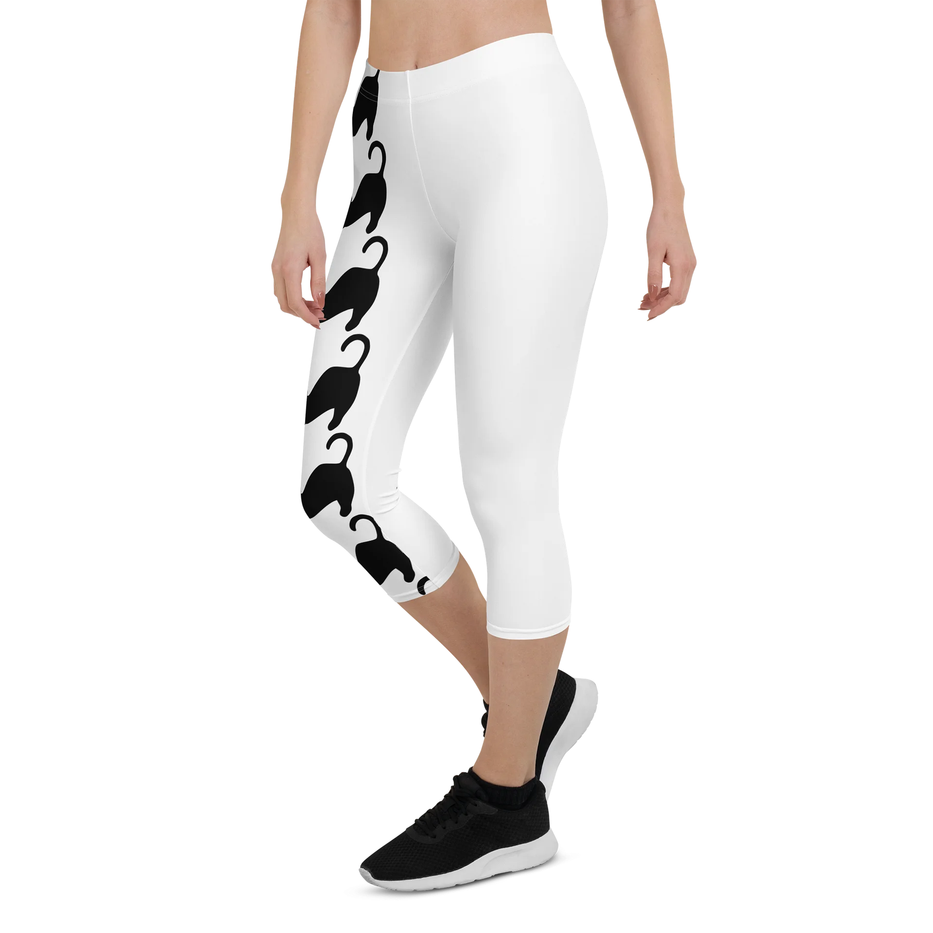 Whimsical Feline Frenzy Capri Leggings product image (5)