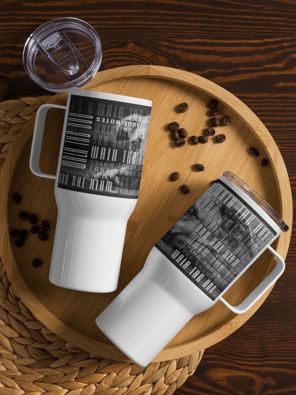 Walk the Dog True Crime Text Overlay Travel Mug product image (11)