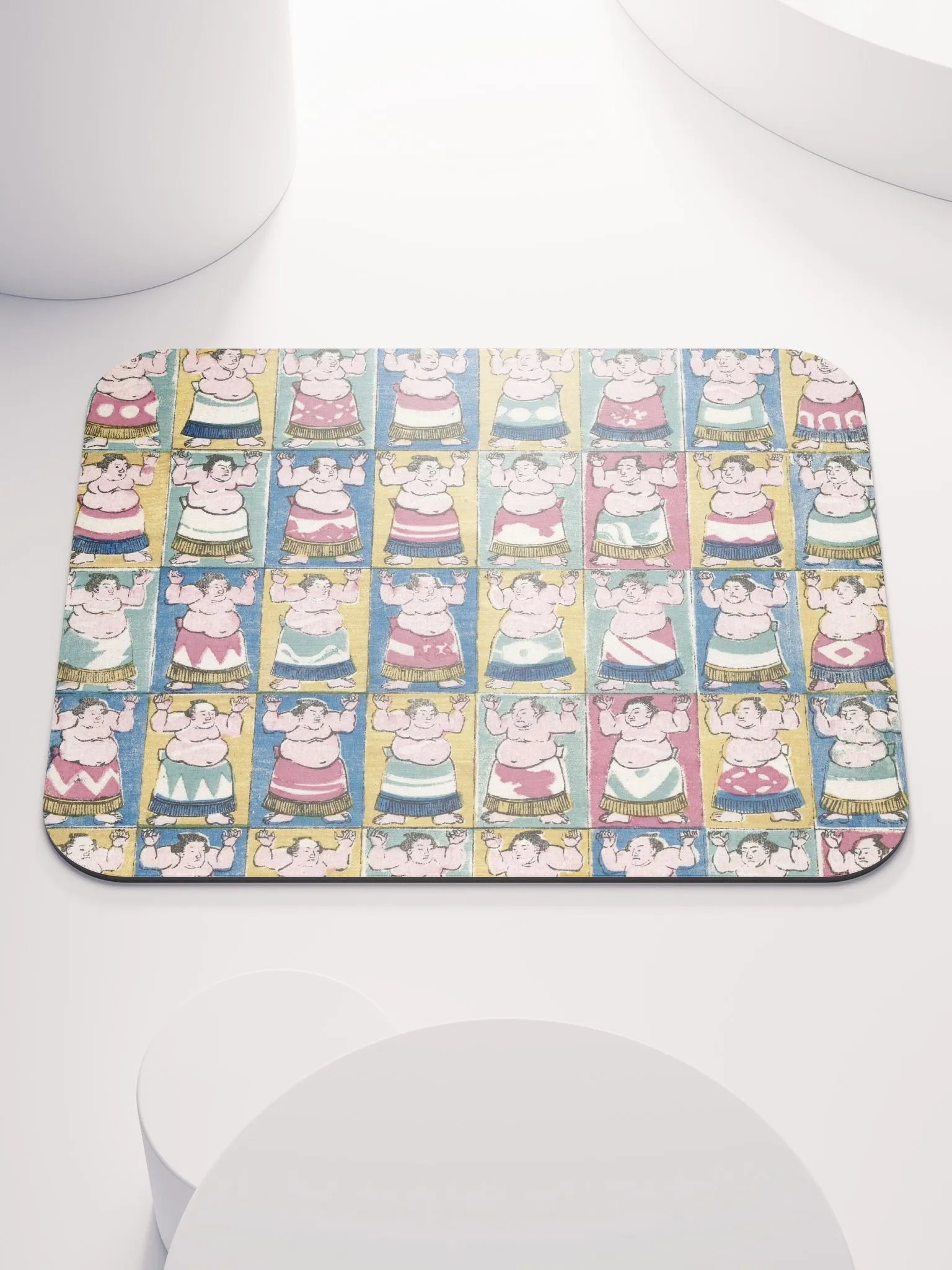Sumo Wrestlers Mouse Pad product image (1)