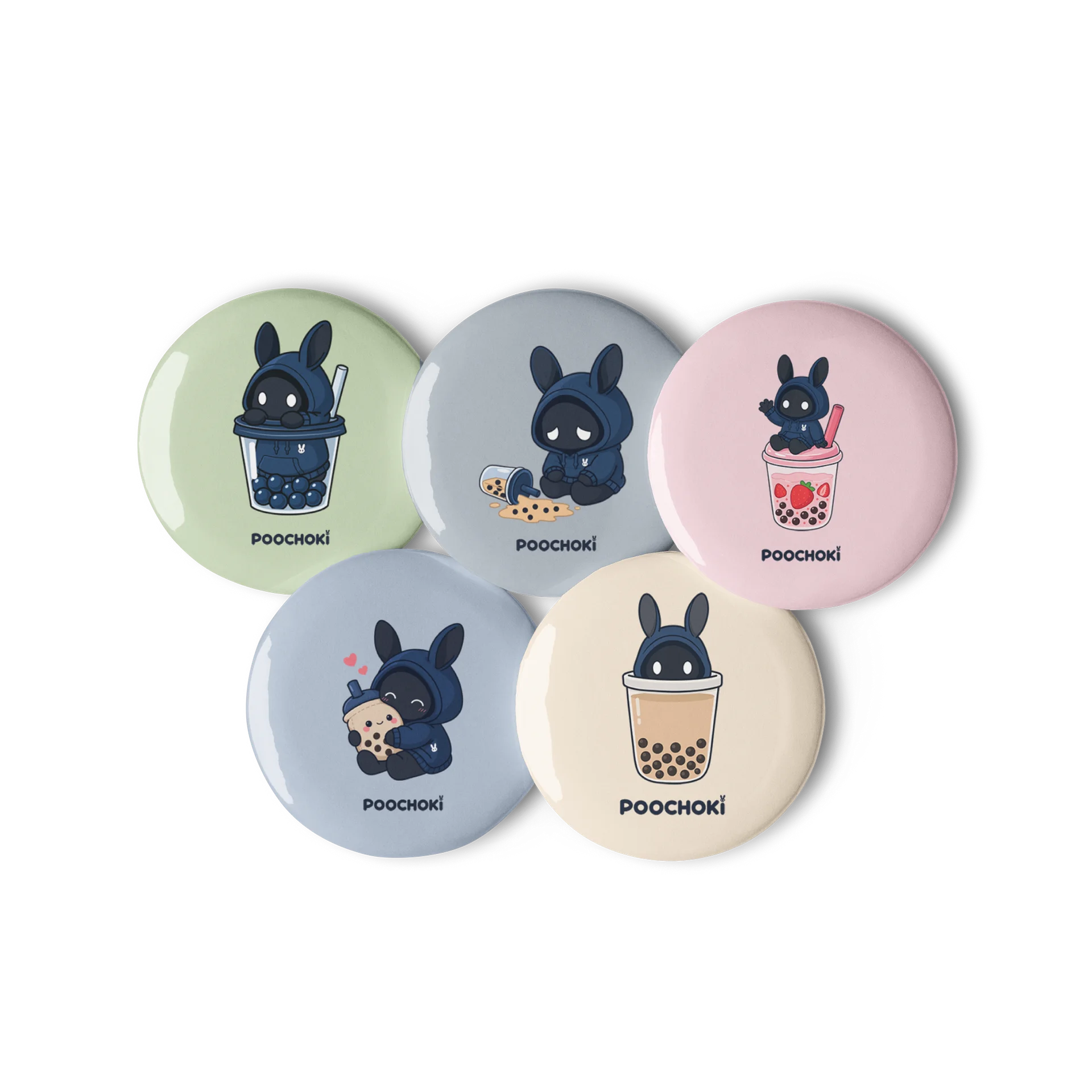 Poochoki Bubble Tea Pin Set product image (2)