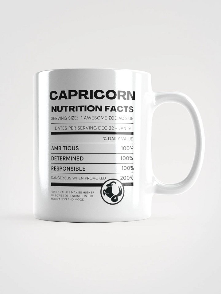 Capricorn Nutrition Facts Mug product image (2)