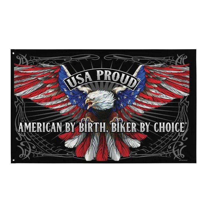 Proud Biker Eagle Flag product image (1)