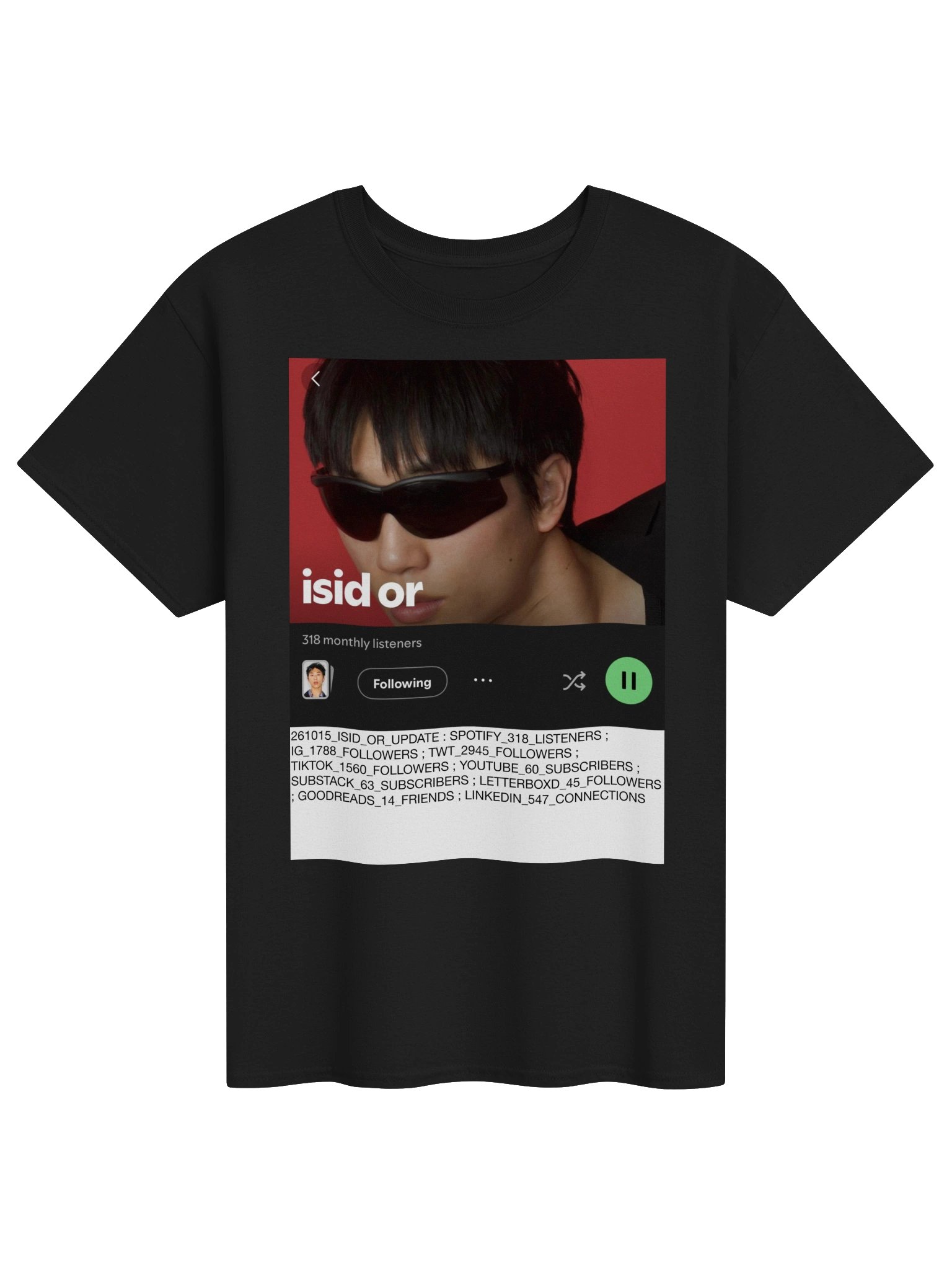 NUGU NUMBERS T-Shirt [Black] product image (1)