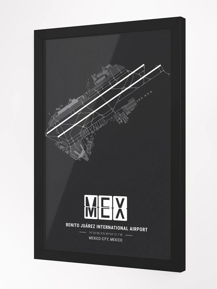 Framed Airport MEX Premium Map On Matt Paper product image (2)