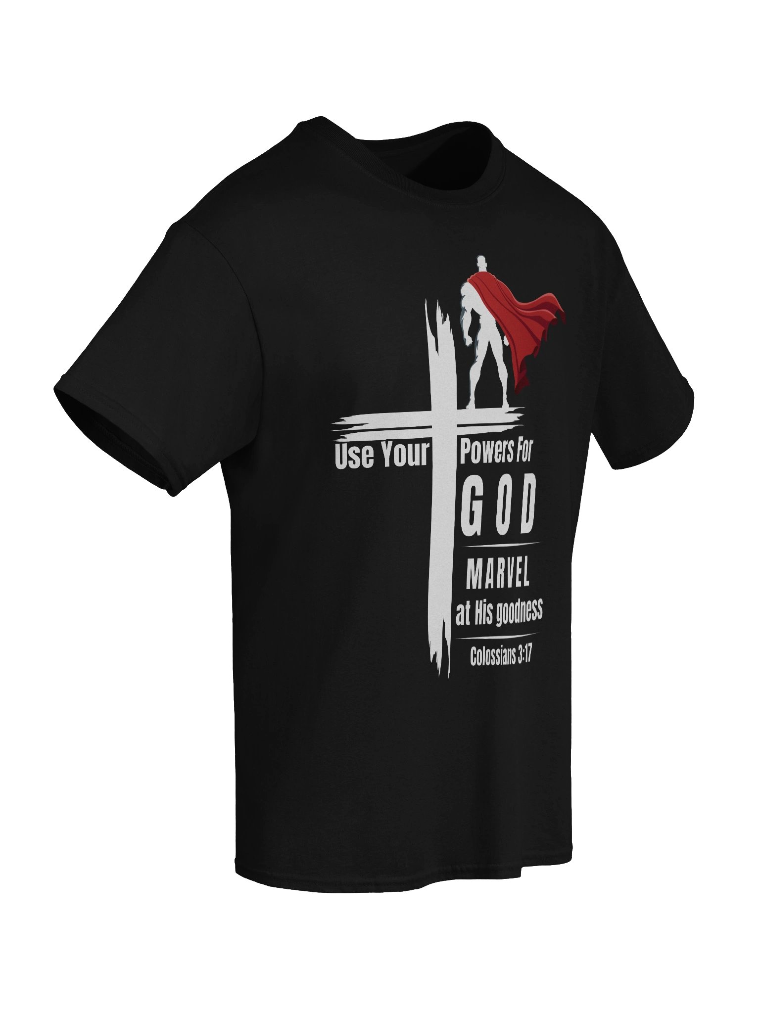 Use your powers for God - Marvel at His Goodness Christian Superhero T-Shirt product image (4)