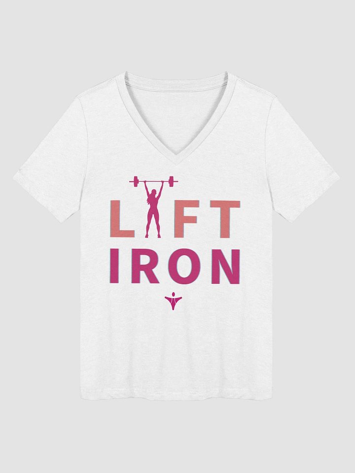 LIFT IRON | Women’s V-Neck Tee (Color Logo) product image (1)