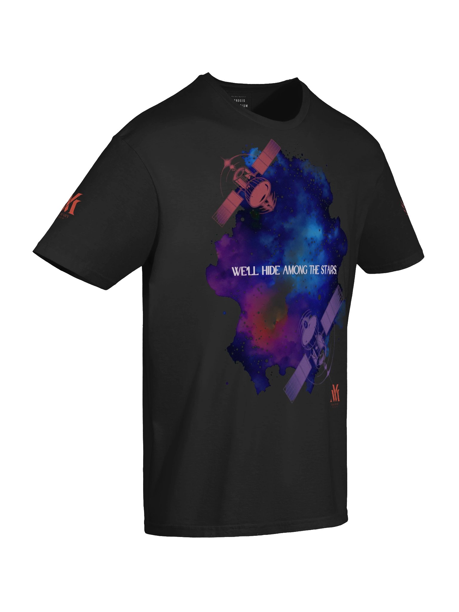 “We’ll Hide Among The Stars” Satellites T‑Shirt – Miss Mary Mysterium Communion Lyric Tee product image (10)