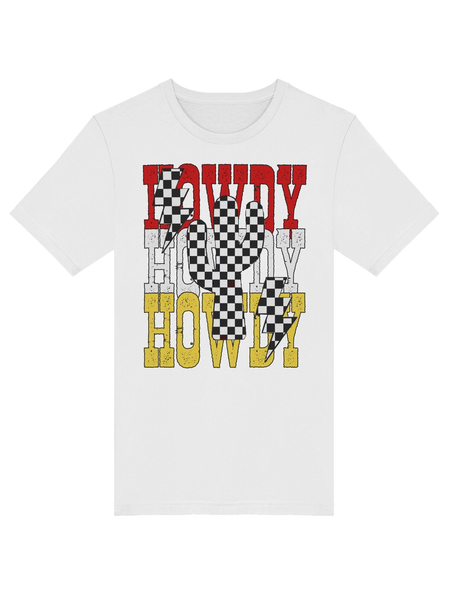 Howdy Checkered Cactus T-Shirt product image (5)