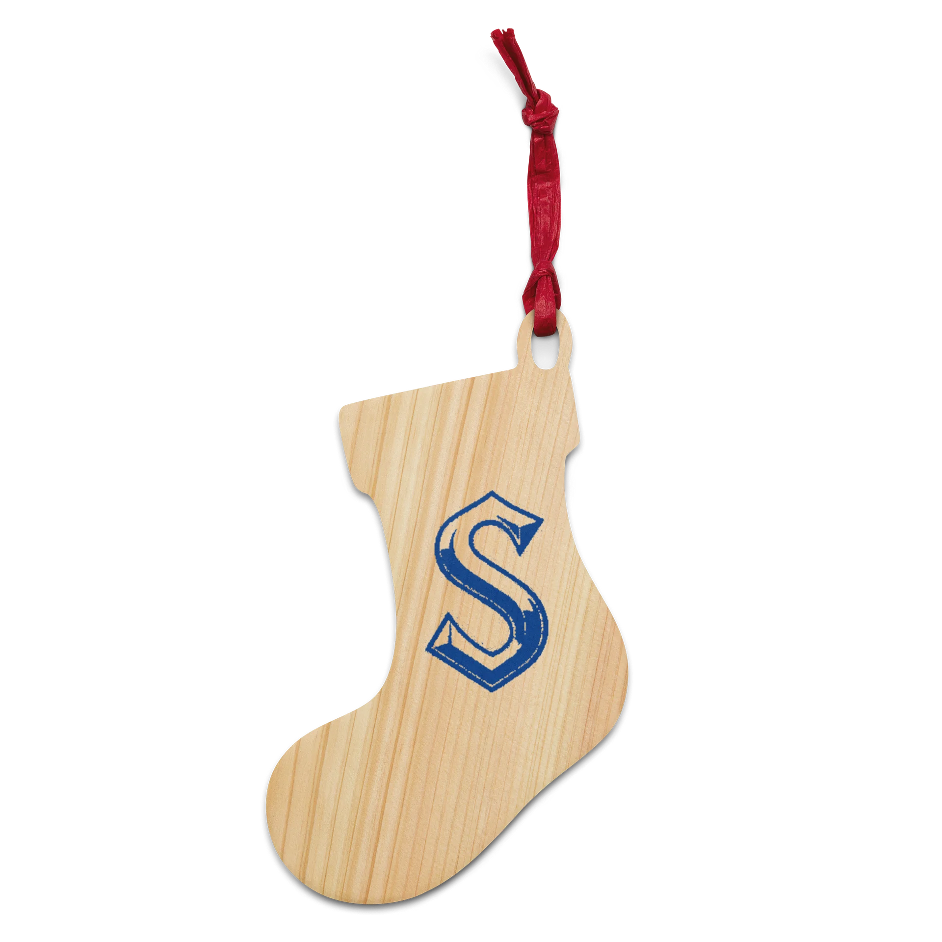 Sisu S Shield Wooden Christmas Ornament | Rustic Holiday Tree Décor product image (1)