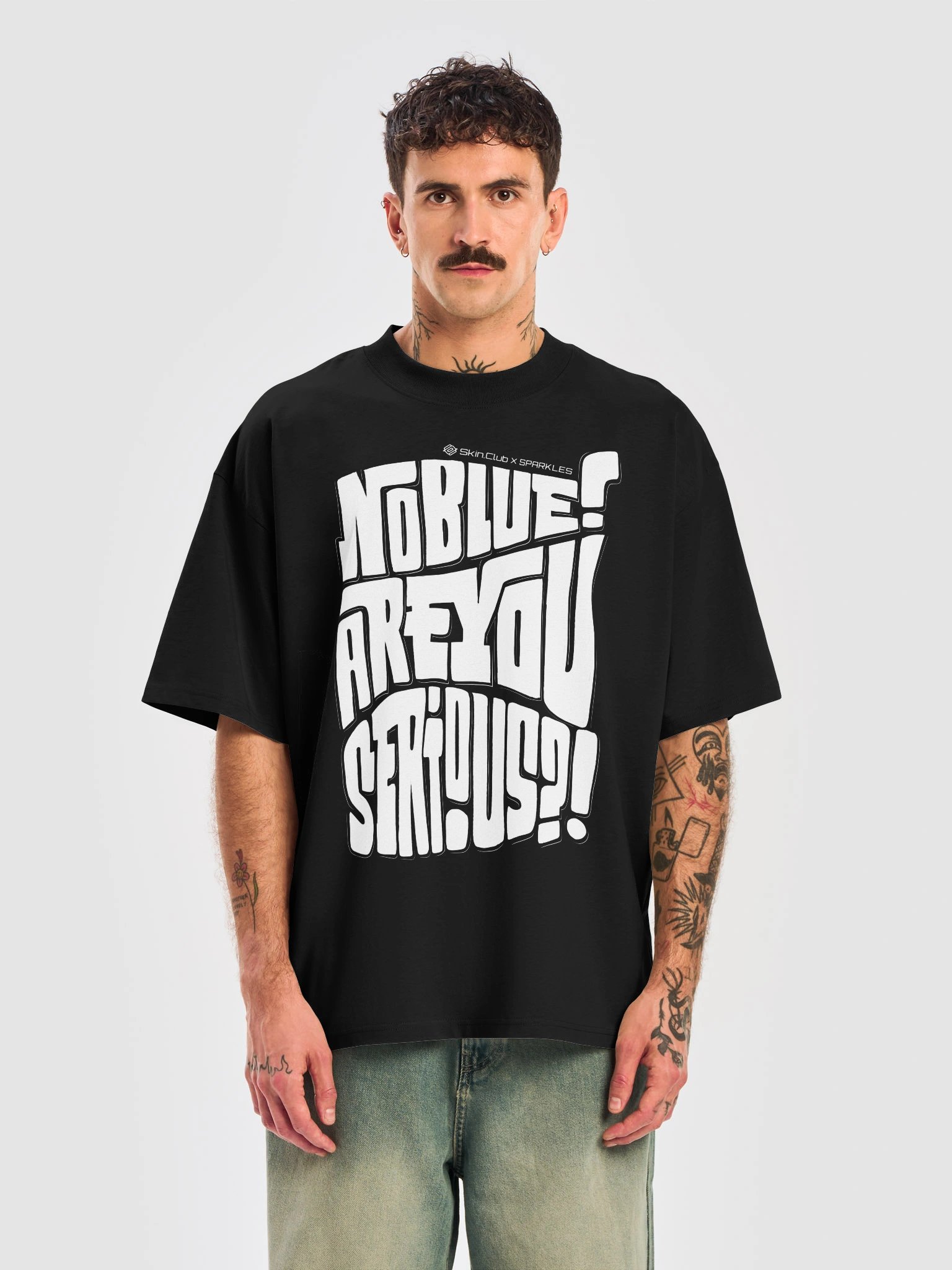 Sparkles x Skin.Club lmtd edition oversized T-Shirt - Black product image (5)