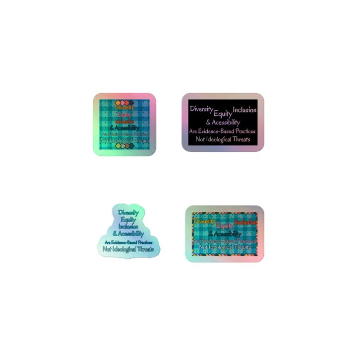 Hands Off DEIA, Evidence Based Practices, Holo Sticker Pack product image (1)