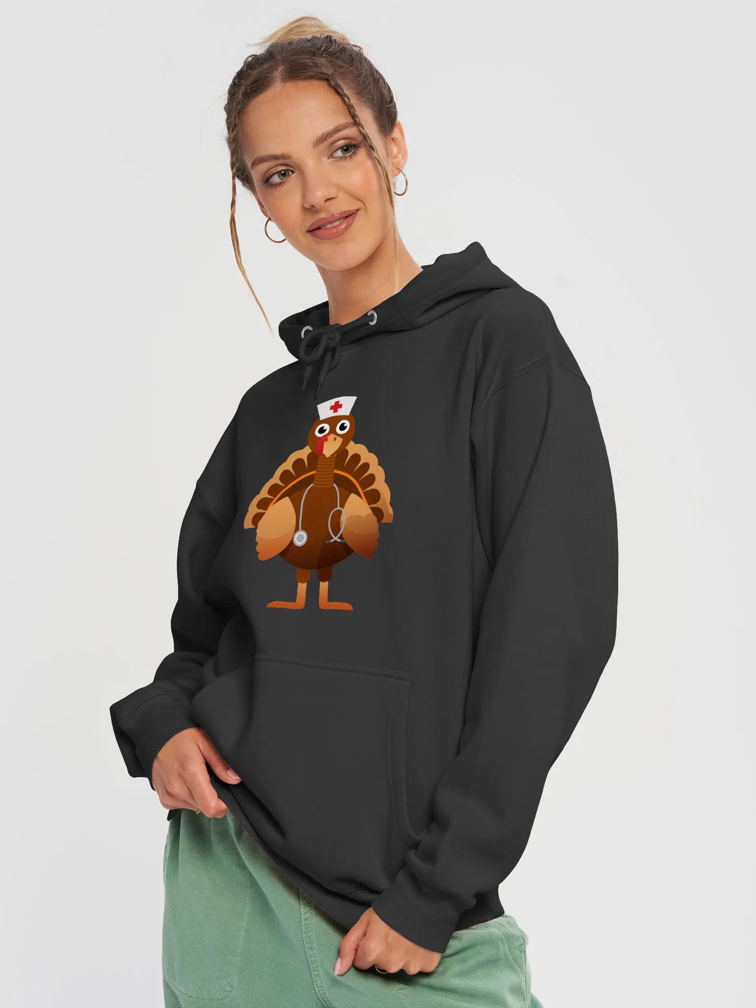 🦃 Turkey Nurse Shirt | Funny Thanksgiving Nurse Shirt | Cute Healthcare Worker Fall product image (3)