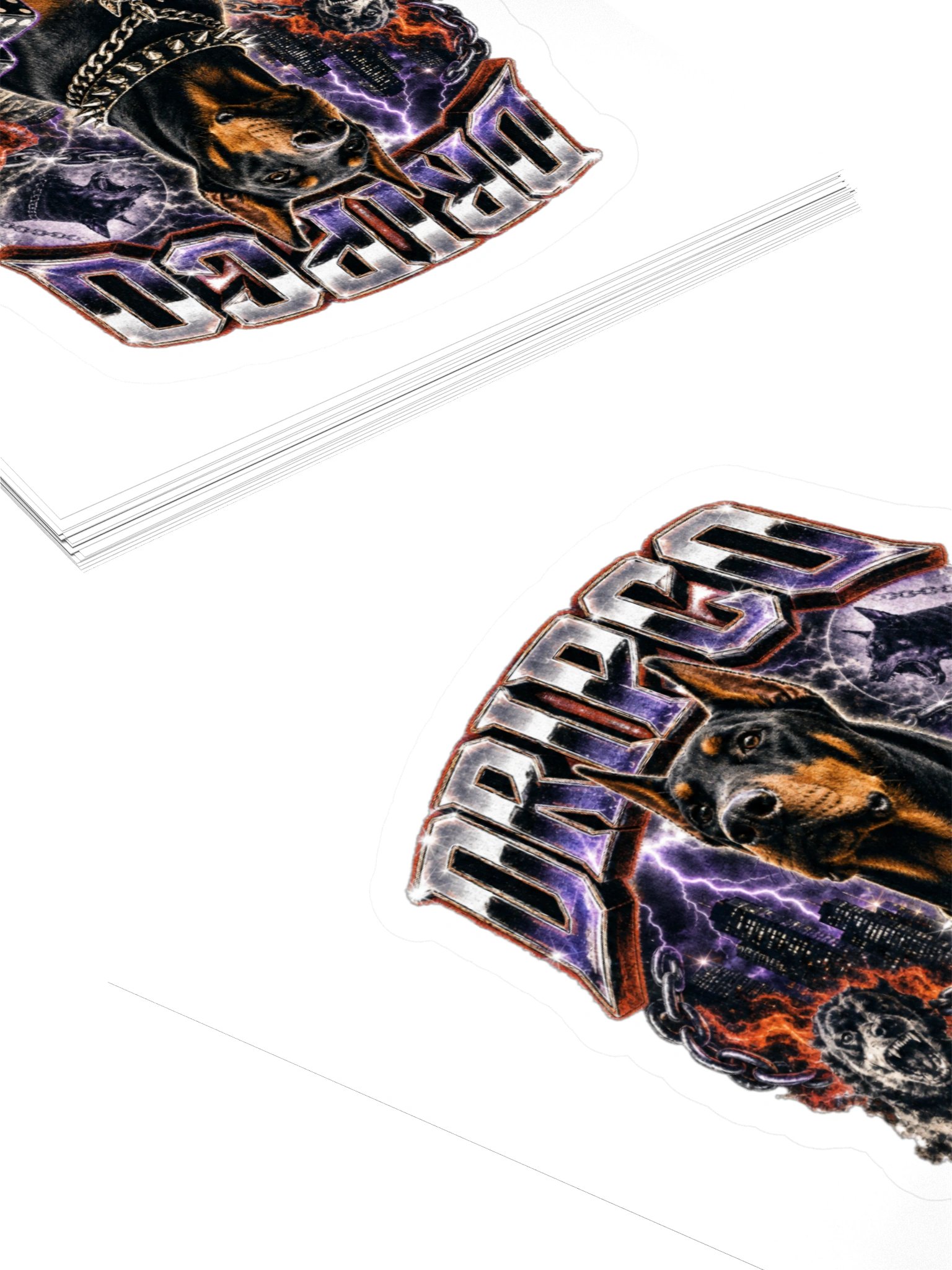 DRIPCO Doberman Street Art Kiss Cut Sticker product image (15)