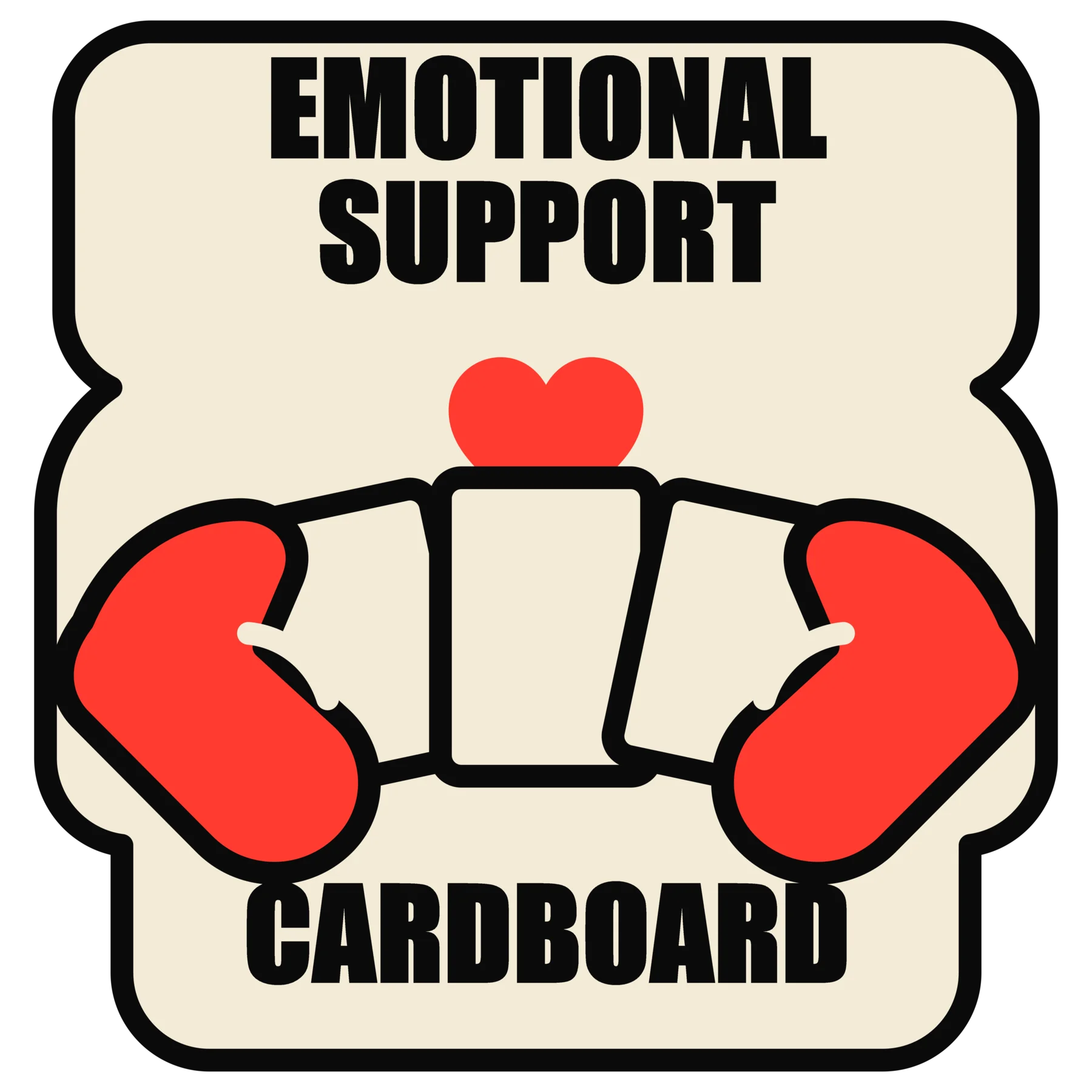 EMOTIONAL SUPPORT CARDBOARD — Commander Sticker product image (3)