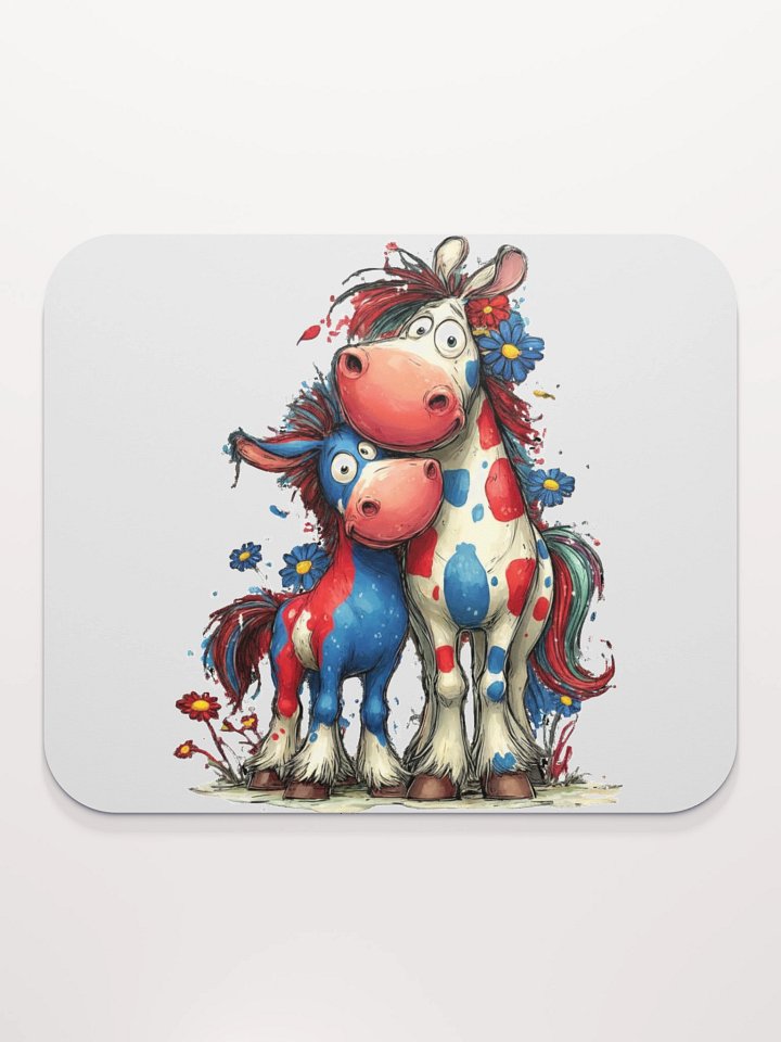 Whimsical Horse Family Mouse Pad product image (2)