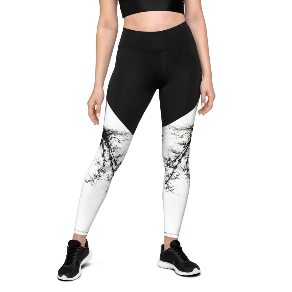 Bamboo Root All-Over Print Sports Leggings product image (5)