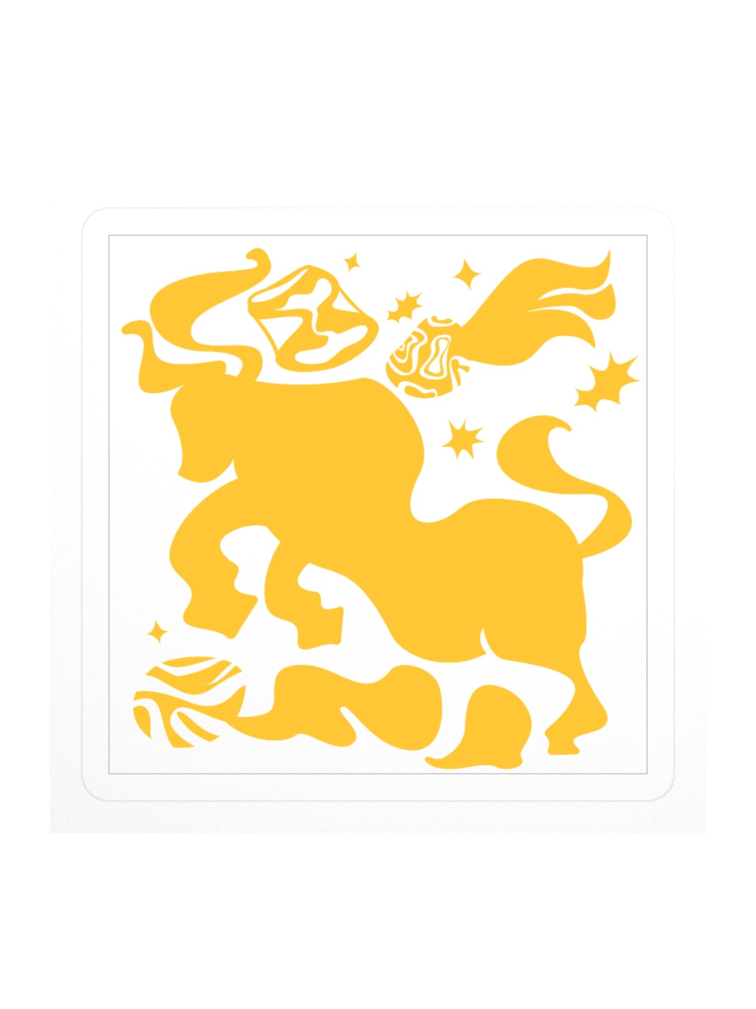 Taurus Zodiac Sticker — Radiant Abstract Bull Design product image (1)