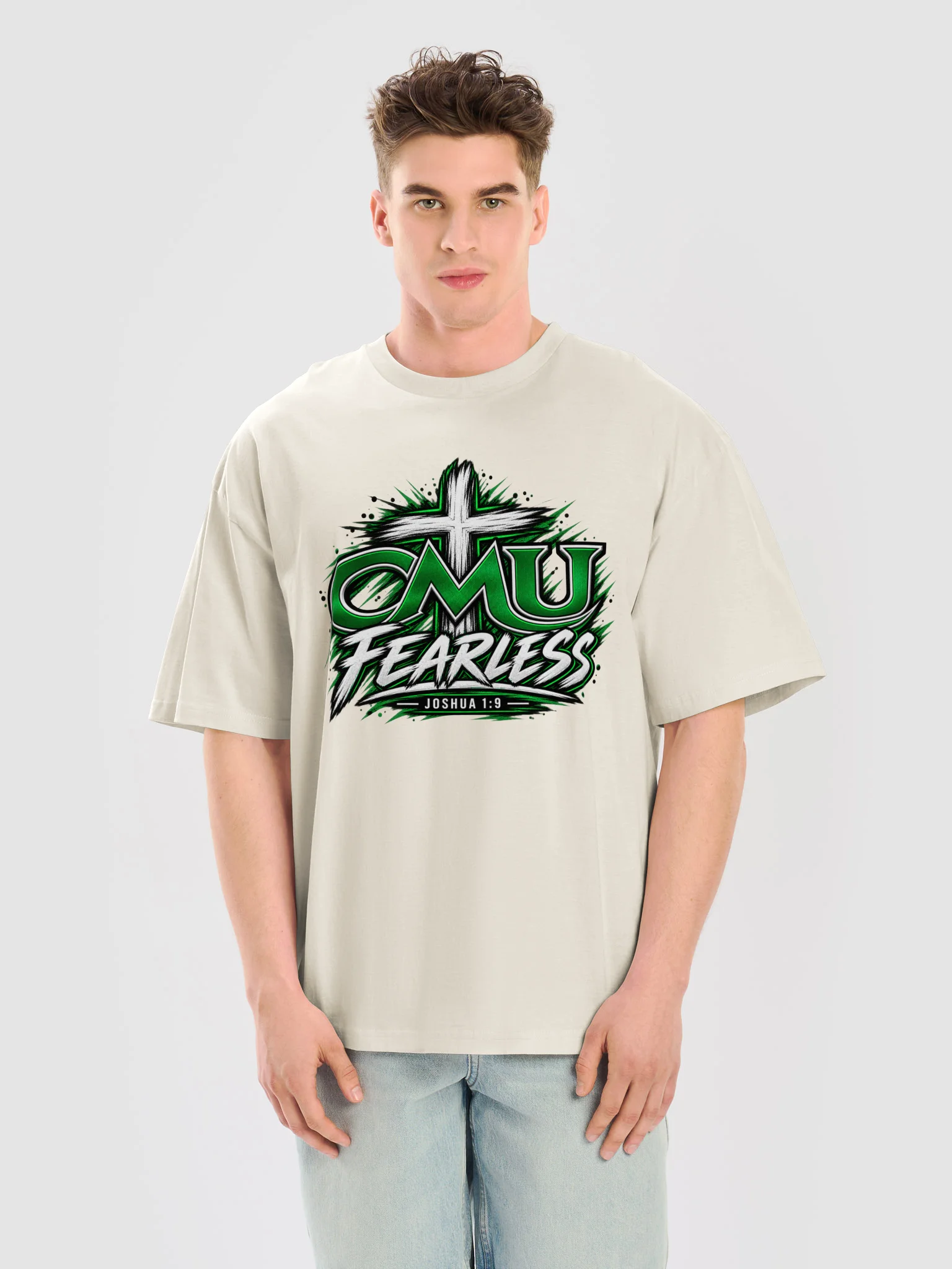 CMU Fearless Joshua 1:9 Oversized Tee product image (9)