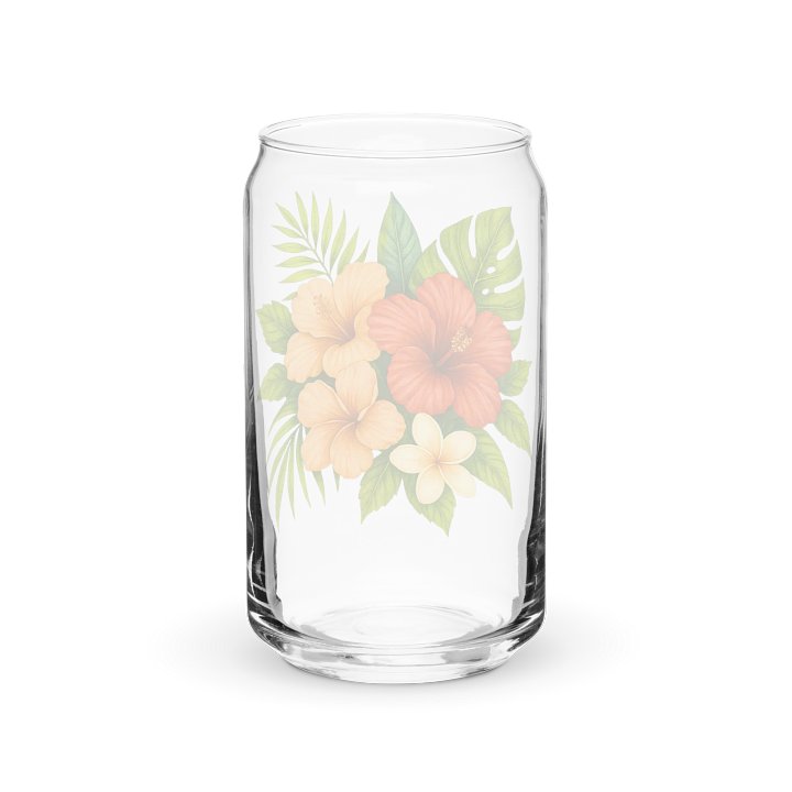 "Tropical Bloom" Can Glass | Island Vibes Everyday product image (6)
