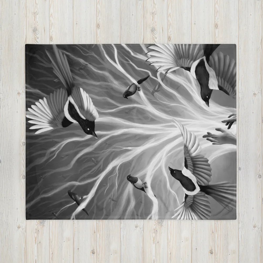 The Magpie Tree Throw Blanket product image (6)
