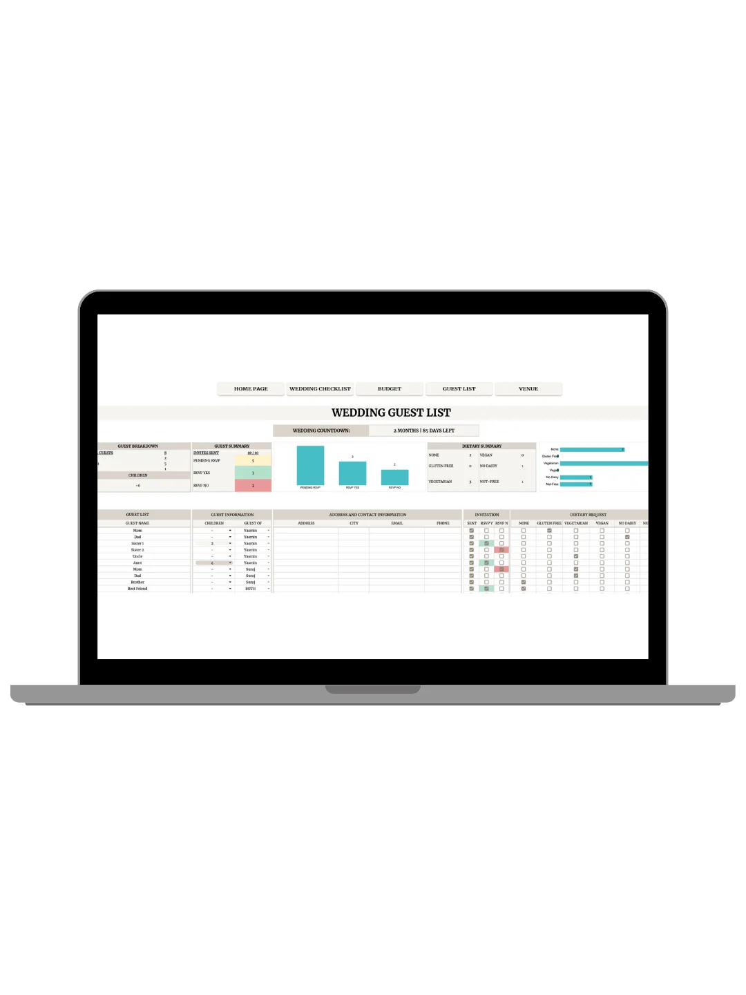 Wedding Planning Spreadsheet product image (4)