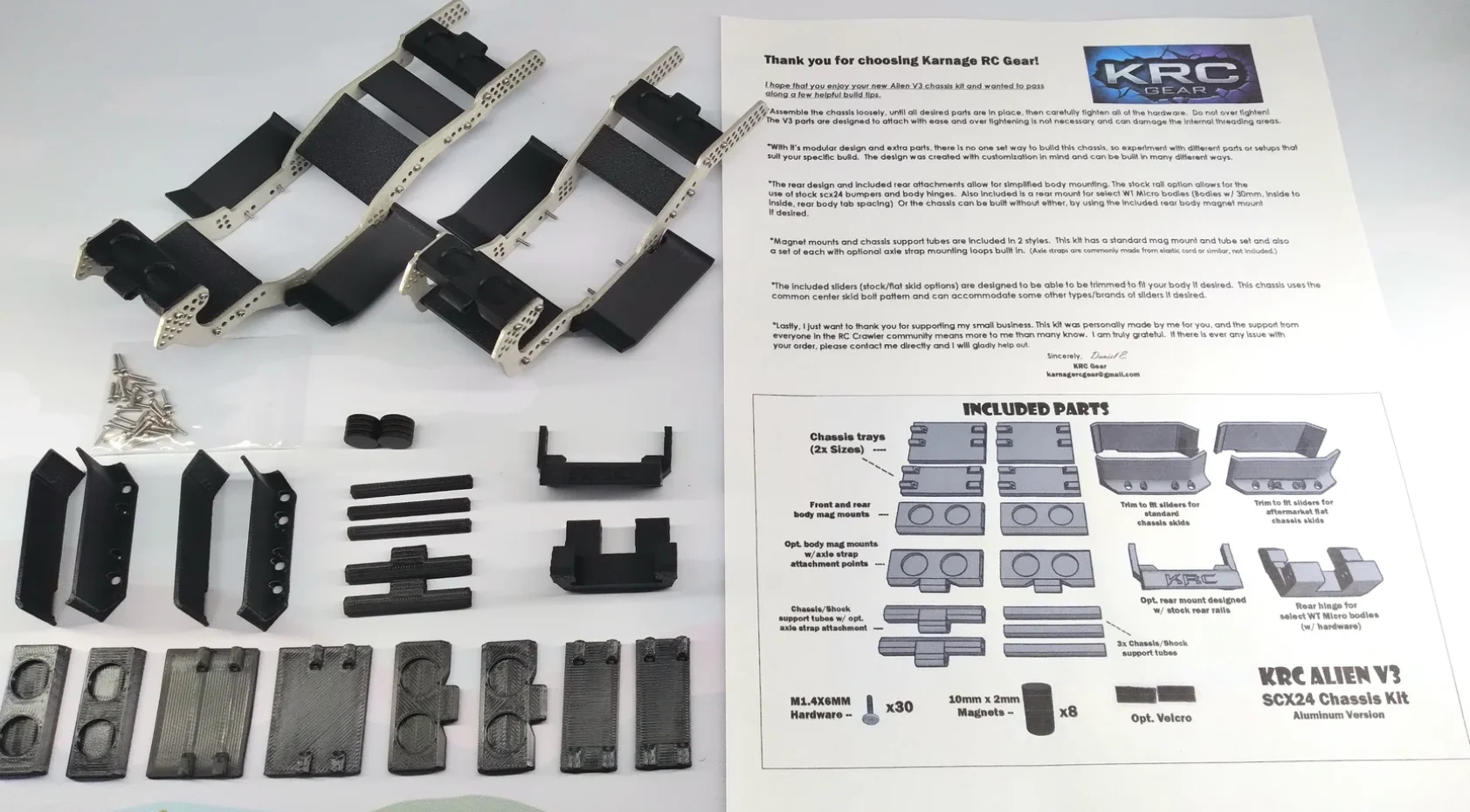 Karnage RC Gear ALIEN V3 SCX24 Chassis Kit product image (4)