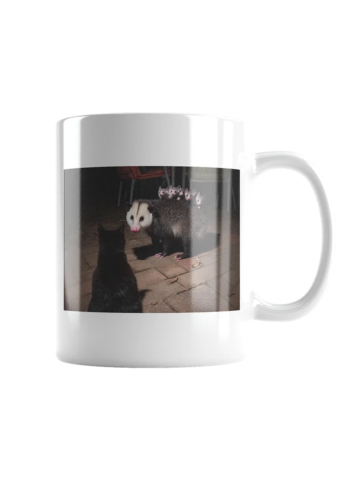 Cat meets opossum family Cup product image (1)