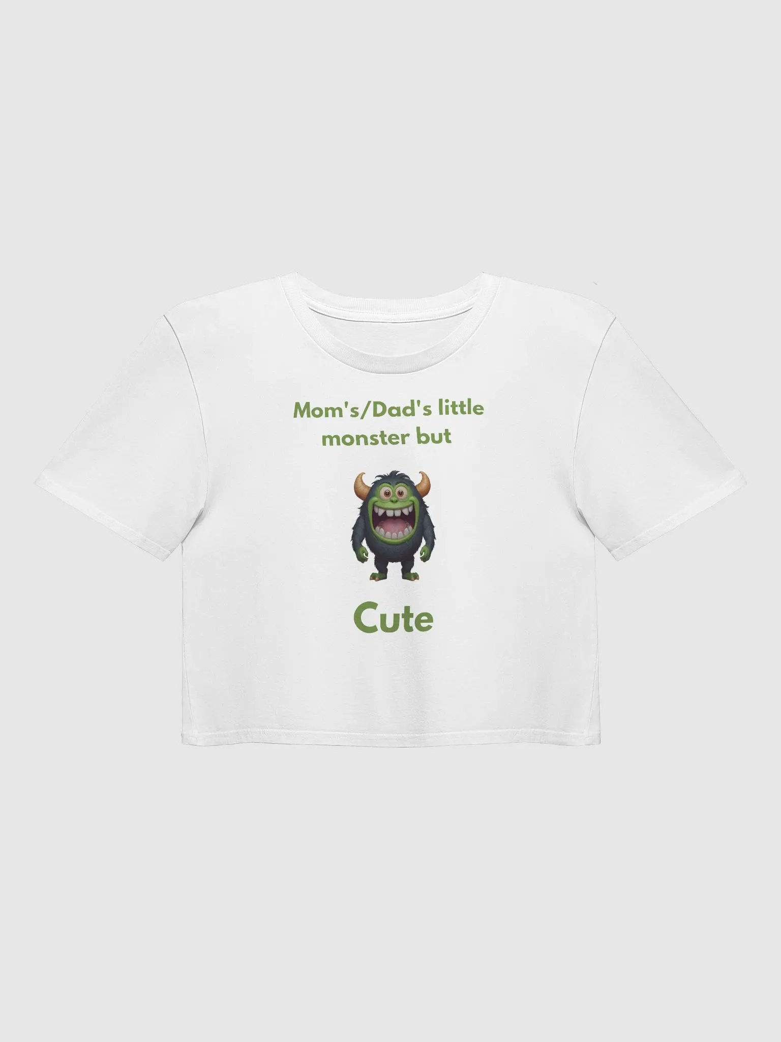 Mom's & Dad's little monster, but cute Relaxed Fit Crop Top product image (1)