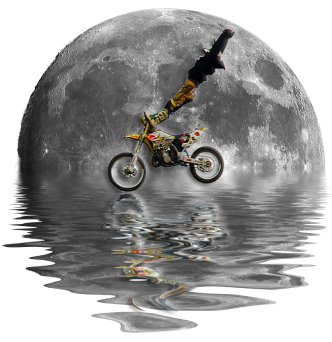 Motorcycle with Moon background product image (1)