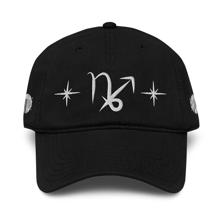 sagittarius-capricorn cusp dad hat (white) product image (1)
