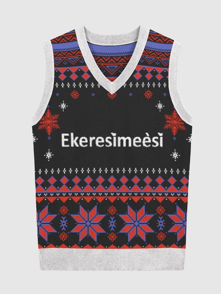 Ekeresìmeèsì Knitted V-Neck Vest product image (1)