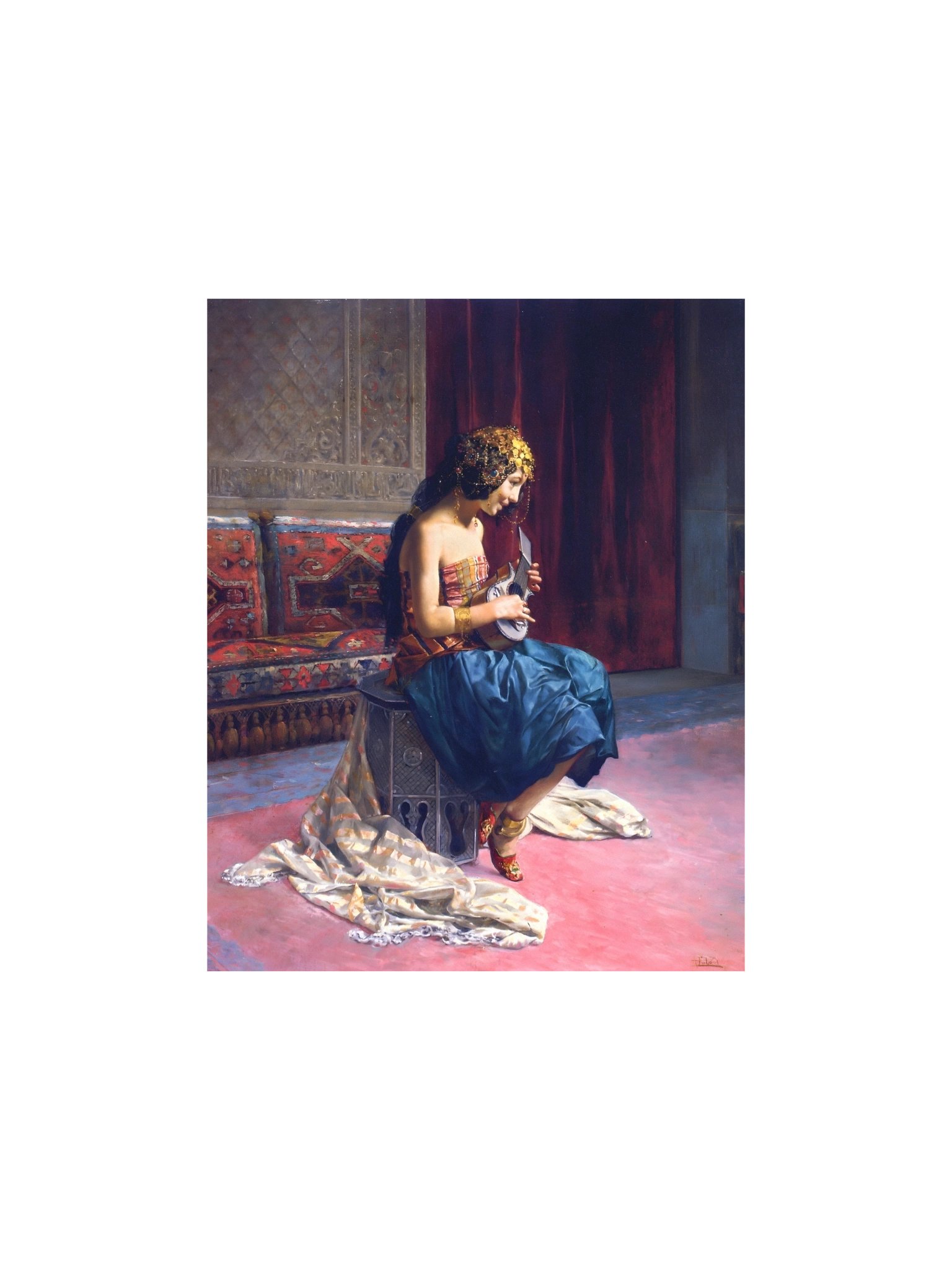 "The Young Musician" by Antonio Maria Fabrés y Costa Poster product image (1)