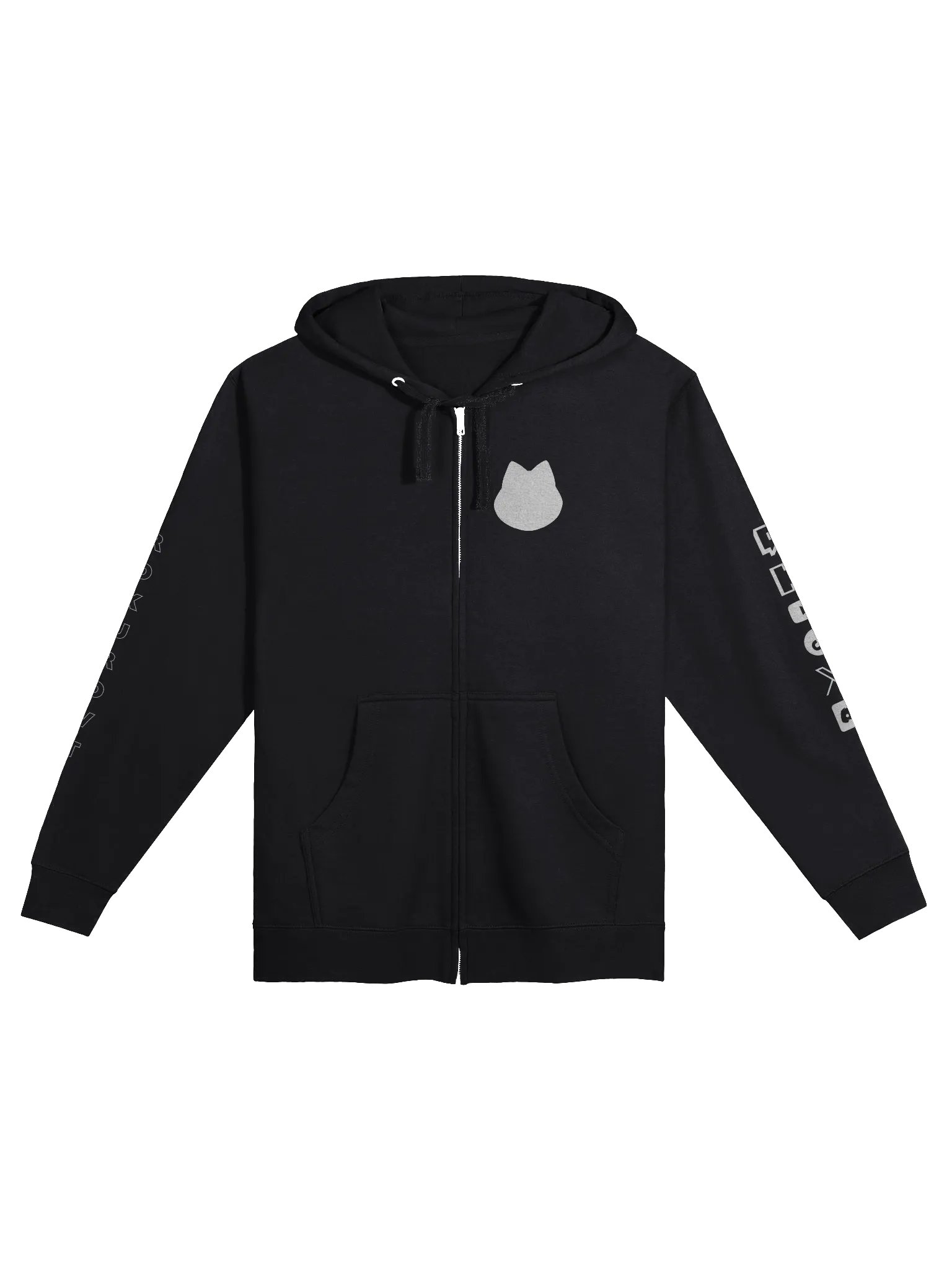 White Logo Zip Up Hoodie product image (1)