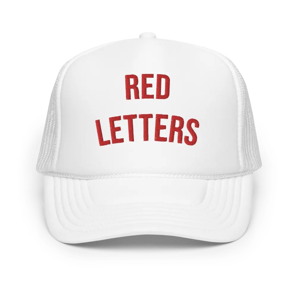 Red Letters White Hat product image (1)