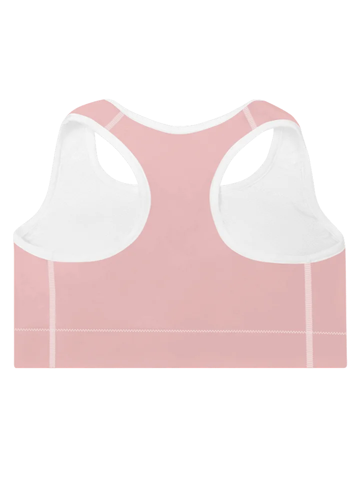 Women's Activewear - Padded Sports Bra Baby Pink/White - Printed White Logo product image (2)