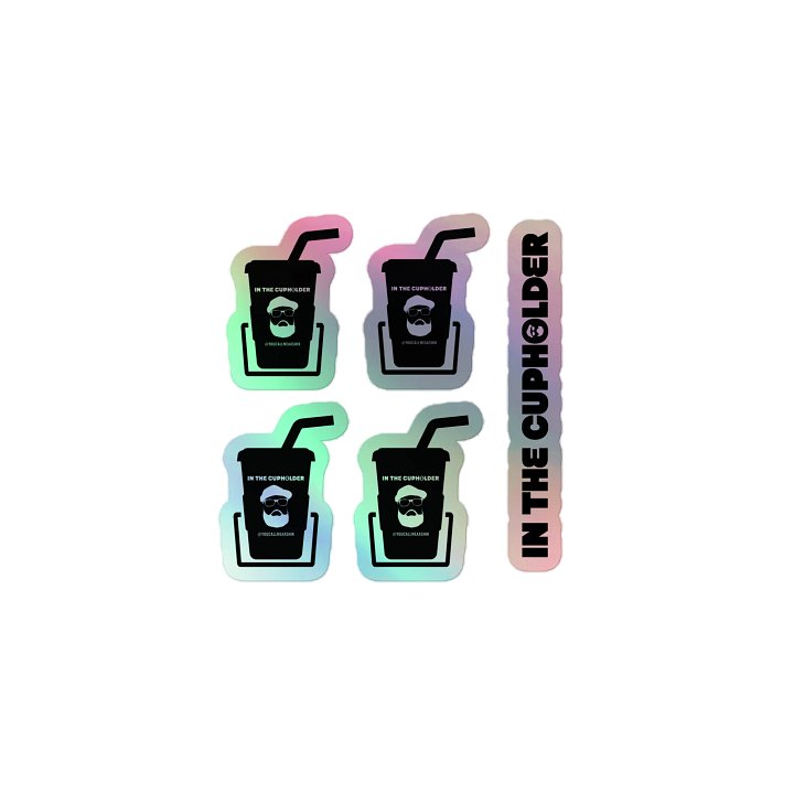 Cupholder Holographic Sticker Set product image (1)