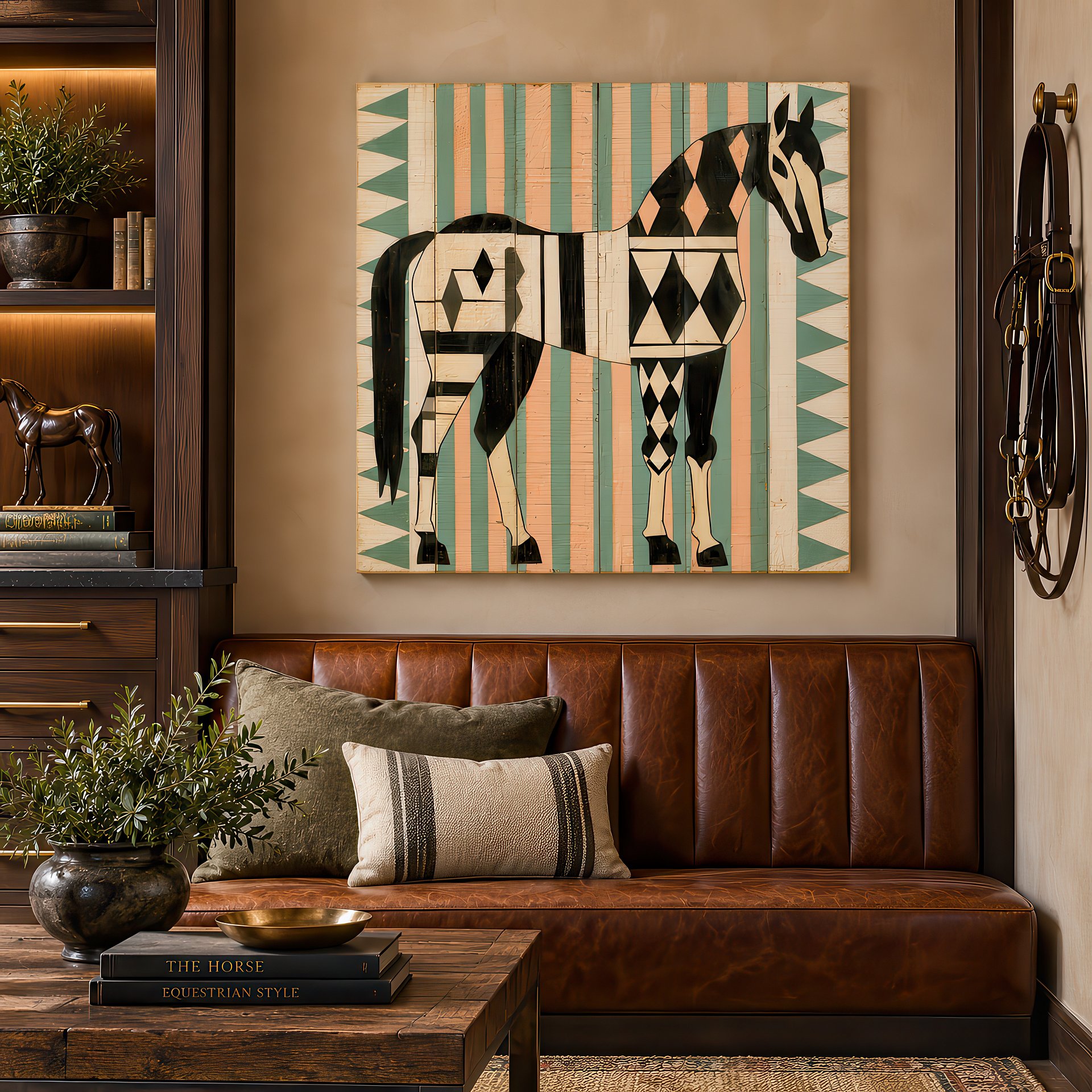 Desert Harlequin | Birch Wood Folk Art | Wall Decor | 24x24″ (60x60 cm) product image (2)